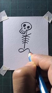 easy skeleton drawing