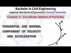 Tangential and Normal Component of velocity and acceleration | Curvilinear motion of Particles | #15