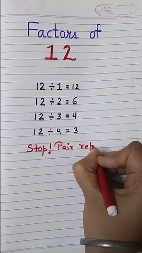 Learn factors of 12 # mathsconcept # factors # number theory #easyexplanation#education