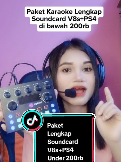 Paket Karaoke Lengkap Soundcard V8s PS4 di Bawah 200rb