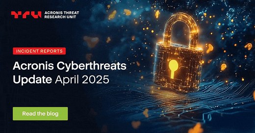 🚨Acronis Cyberthreats Update April 2025: 👉 Over 10.8 million malicious URLs were blocked by Acronis at the endpoint in March, a 16.8% increase compared to February. 👉 Malware attack detections increased by 17% in March compared to February. 👉 Ransomware activity was dominated by RansomHub, Akira and Qilin 👉 More than 500 data breaches were recorded globally Read the full insights now ➡️ https://www.acronis.com/en-us/cyber-protection-center/posts/acronis-cyberthreats-update-april-2025/ | Acr