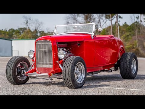 1932 Ford Model B Roadster Highboy Hot Rod 327ci V8 Walk-around Video