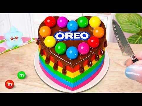 Colorburst Rainbow Heart Cake 🌈🍫 How To Make Stunning Miniature Cake ✨ Mini Wonderful