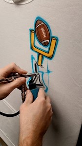7.1M views · 10K reactions | Simple chest pocket football  design done with airbrush #graffiti #art #airbrush | Dale the Airbrush Guy | Facebook