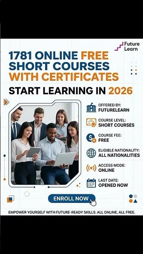 🌐 1781 Free Online Short Courses 2026 (With Certificates