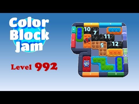 Color Block Jam Level 992 Solution (No Boosters)