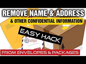 Remove Confidential Information (Name and Address) Easily from Envelopes and Packages