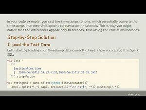 Calculate the Difference in Milliseconds Using Spark SQL
