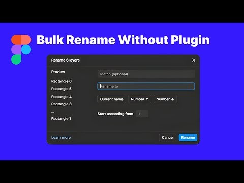 How to Bulk Rename in Figma Without a Plugin