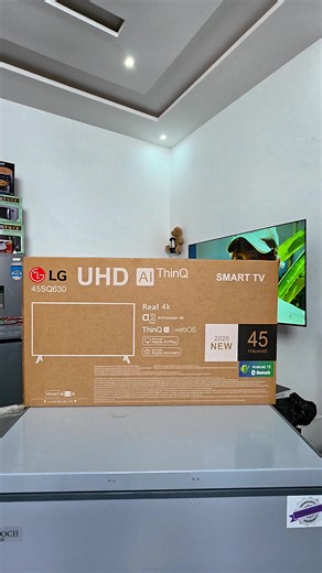 45 pouces smart Android LG avec ( cheauffe eau, pose télé, pose décodeur, câble de son, câble Hdmi, mini régulateur et rallonge )