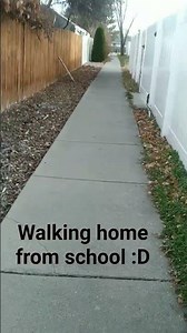 walking home from school