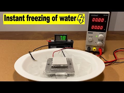 Instantly freeze water using electricity (Peltier effect)