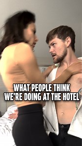 2M views · 17K reactions | The bed is just a comfy desk. #married #life #couple #hotel #travel #wife | Drew Lynch | Facebook