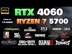 RTX 4060 + Ryzen 7 5700 : Test in 14 Games in 2025 | 1080p | All Settings Tested