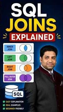 SQL JOIN Explained Simply 🚀 | Learn SQL Joins in Minutes