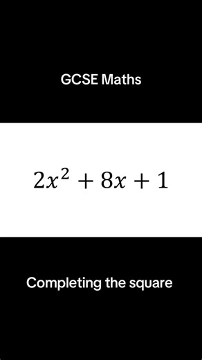 What to do when the x squared coefficient isn’t 1? #CompletingTheSquare #GCSEMaths #HigherMaths
