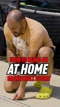 👷 How to build an AT HOME basketball court, Part 4 🤩#basketball #diy #homecourt