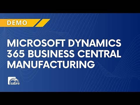 Microsoft Dynamics 365 Business Central Manufacturing Demo
