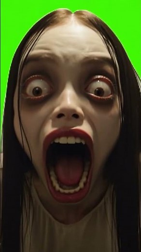 Scary Girl #jumpscare #greenscreen #ai enhanced with Grok