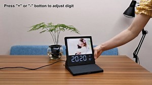 Watch Digital Alarm Clock Radio with Wireless Charging for Bedroom on Amazon Live