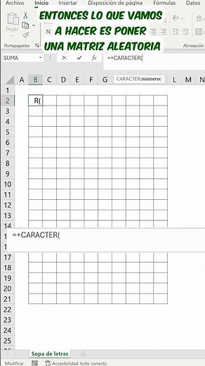 Cómo hacer una sopa de letras en Excel