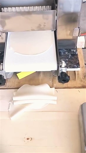 The pressing process by forming the dough into a flat shape #shorts #machine #dough