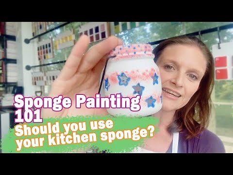 How to use a sponge to paint a ceramic surface