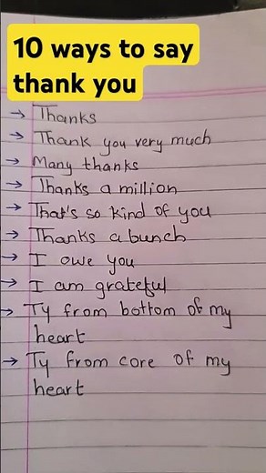 ways to say thank you | Thank you in 10 different ways | english is crucial