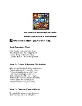 8th Science (TEKS) Raps Bundle