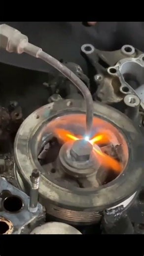 "How to Remove Rusted Crankshaft Pulley bolts" #repair #automobile #ytshorts