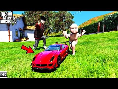 GTA 5-*WOW* Baby's FIRST Mini Ferrari Super Car(GTA 5 Real Life Mods SS12 #17)