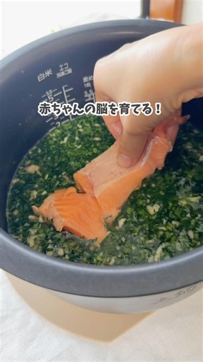 ９ヶ月〜鮭の炊き込みご飯 #離乳食ストック #簡単レシピ #離乳食後期 #離乳食レシピ #離乳食