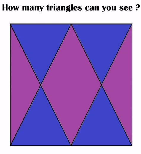 Puzzles, Math and Logic! | How many triangles can you see? 🔺 Don’t guess, count properly. Most people miss at least 3 because they only count the obvious ones.... | Instagram