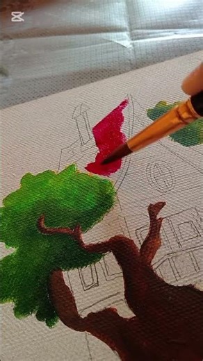 tree house painting 🌳#treehouse #drawing #art