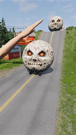 Moon Cars vs Hand Slap - BeamNG.drive