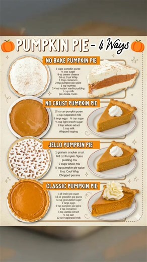55K views · 157 reactions | 不 1. No-Bake Pumpkin Pie Ingredients 2...