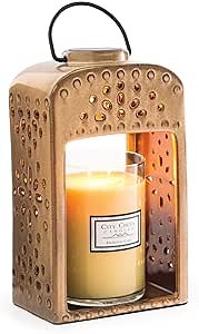 Candle Warmers Etc Ceramic Candle Warmer Lantern For Top-Down Candle Melting, Pierced