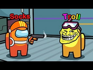 Among us but NEW TROLL ROLE (mods)