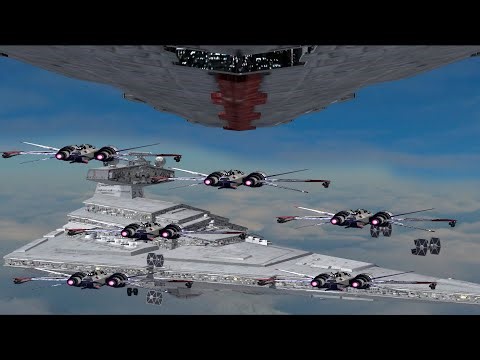 Venator vs Imperial Star Destroyer – Full Fighter Swarm Battle | Empire at War AR