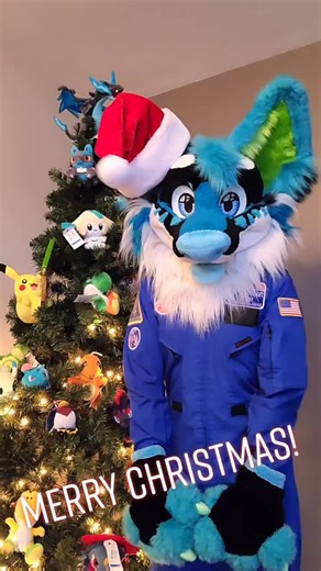 Asl: Merry Christmas#morefurless #fursuit #fursuiter #fursuiting #wolf #fursona #furry #furryfandom #furryart #fursuitphoto #Christmas