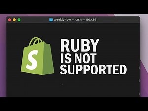 Your environment ruby version is outside of the range supported by Shopify CLI