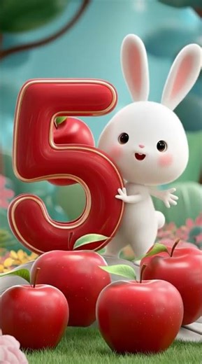 🍎 Count 5 Red Apples | Numbers + Colors ||learn colors and counting with Namhe Learners Hub #red5