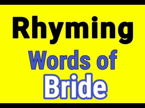BRIDE rhyming words | Rhyming words of BRIDE | BRIDE ka rhyming word | Rhyming Words
