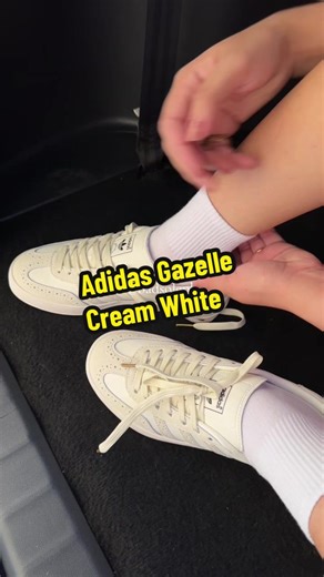 Adidas Gazelle Cream White Sneakers Available Now
