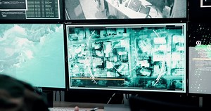 Army, Check and Computer Screen for Security Video, Military Air Control and Monitor War. Person, Cctv Footage and Stock Video - Video of legal, screen: 366094653