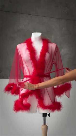 Red Sheer Feather Robe,sexy Lingerie Cover Up,see Through Mesh Robe for Women, Boudoir Outfit,valentine’s Gift,bridal Robe,robe See Through - Etsy Canada
