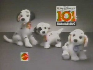 1992 101 Dalmatians Mattel Plushie Toy Commercial