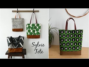 SYLVIE TOTE - Classic, stylish tote bag in three sizes. Beginner friendly sewing project. #sewing