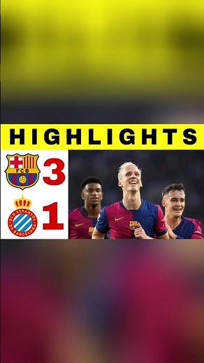 Barcelona vs Espanyol | 3-1 | All Goals and Highlights LaLiga Liga Spanyol #short #sportnews