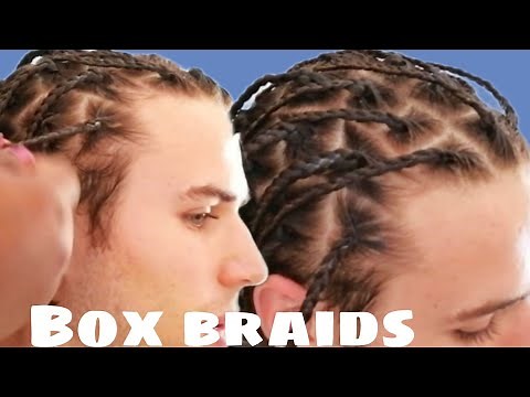 BOX BRAIDS WITH RUBBER BAND AT THE TIP || NO EXTENSION ON A WHITE GUYS HAIR